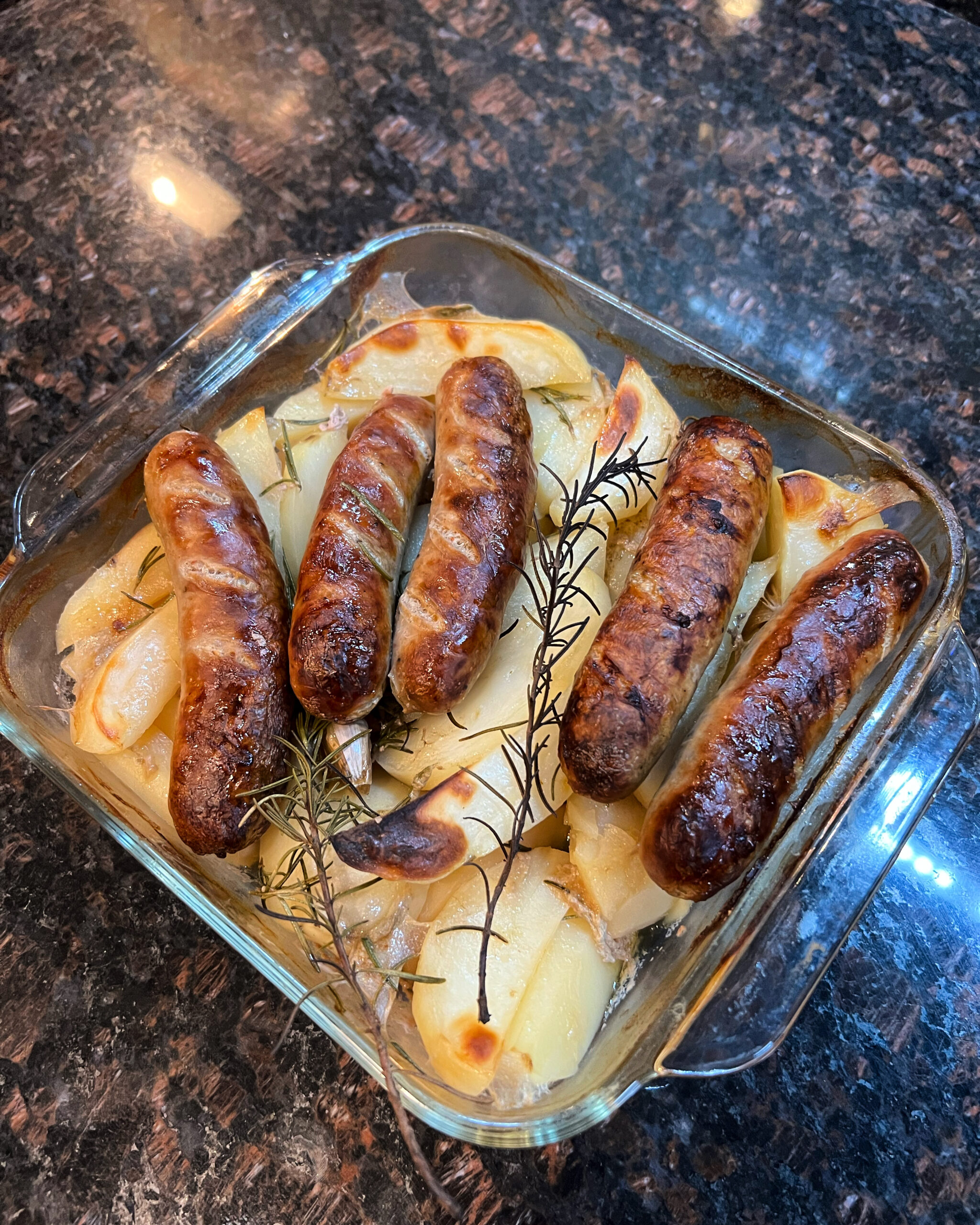 Sausages and Potatoes with Beer