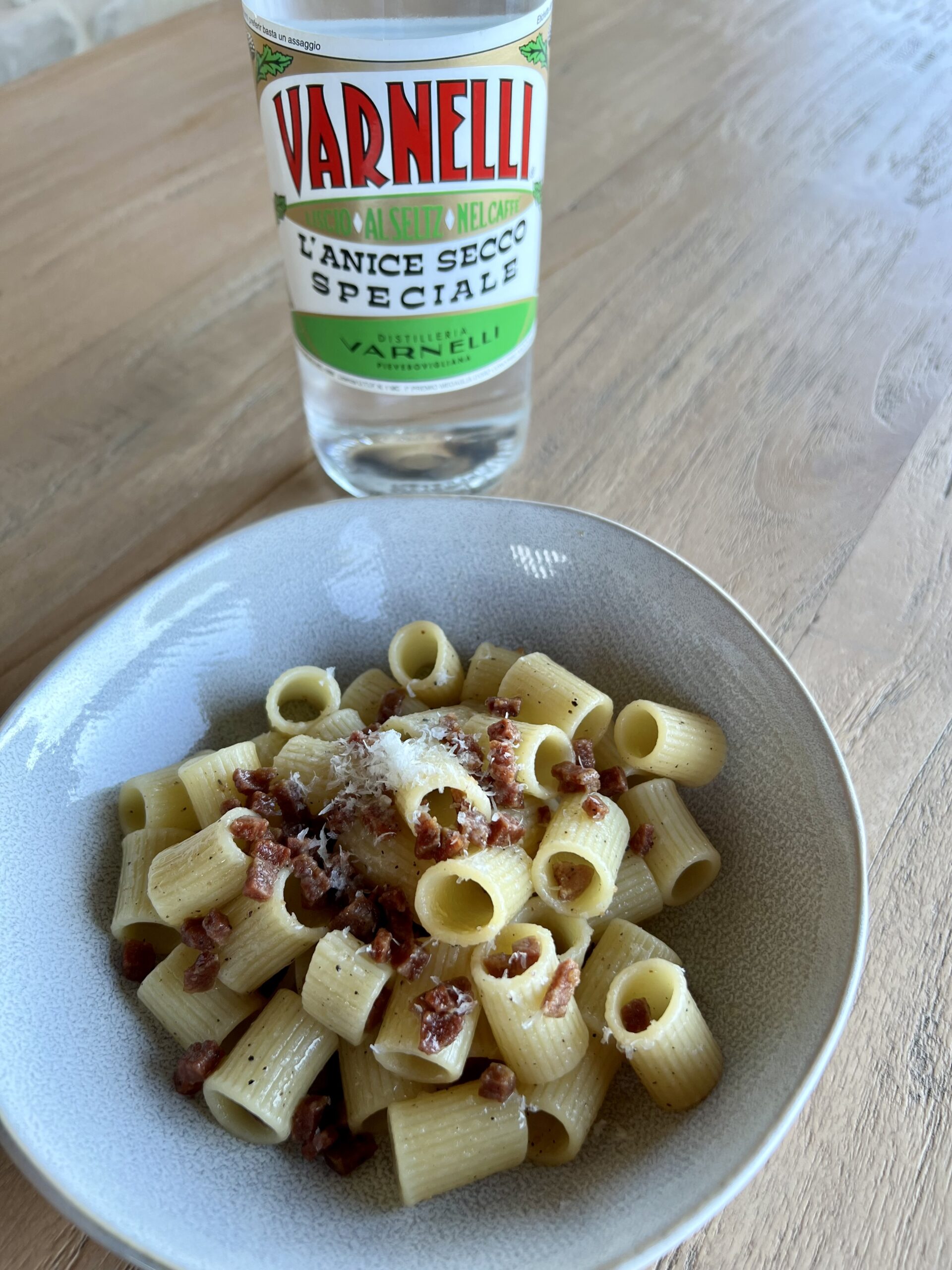Mezze Maniche with Ciauscolo and Varnelli